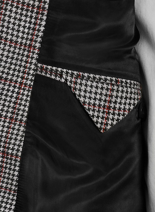 Vintage Checks Houndstooth Tweed Double Breasted Jacket