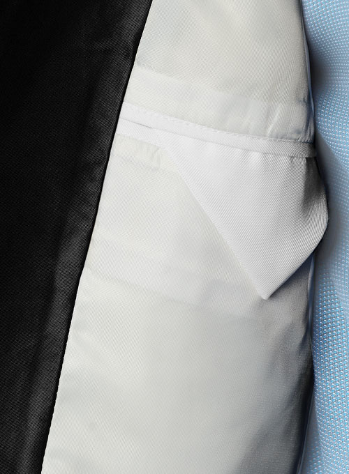 White Terry Rayon Tuxedo Jacket