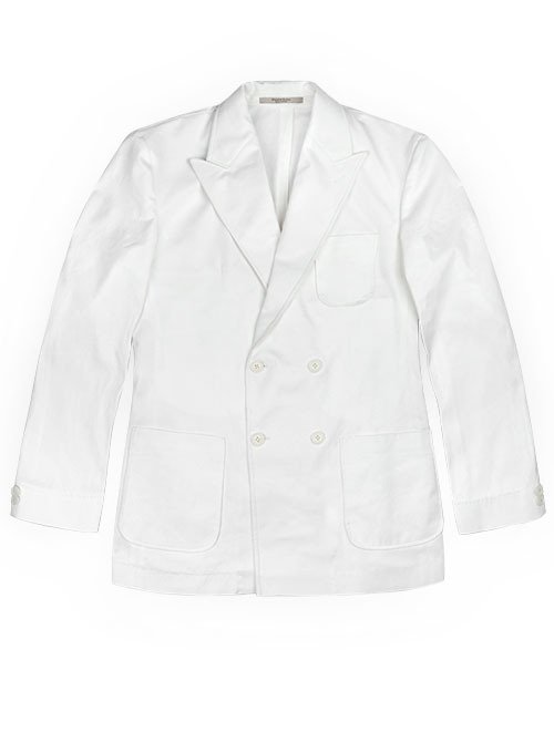 White Chino Basel Style Unlined Jacket