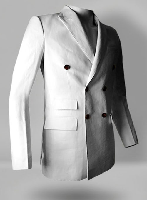 Pure White Linen Jacket - Click Image to Close