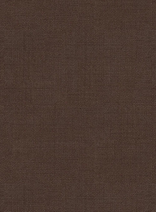 Worsted Brown Wool Suit