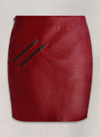 (image for) Zipper Leather Mini Skirt