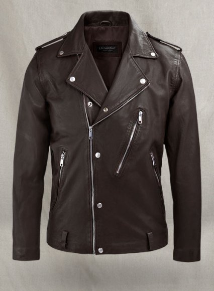 Beast Brown Biker Leather Jacket