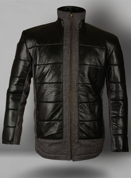 (image for) Gray Tweed Leather Combo Jacket # 643