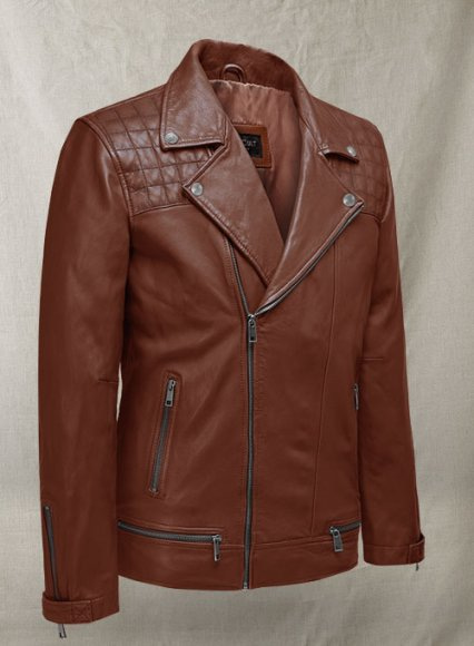 (image for) Ironwood Tan Biker Leather Jacket