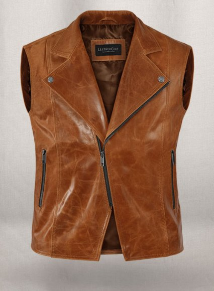 Leather Biker Vest # 311