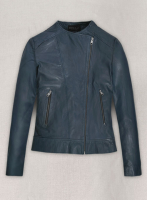 (image for) Soft Winsor Blue Washed & Wax Leather Jacket # 237