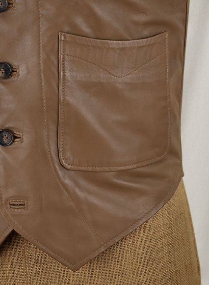 (image for) Shawl Lapel Leather Vest