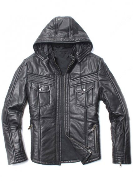 Leather Hood Jacket #109