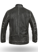 (image for) Zen Rubbed Charcoal Leather Jacket