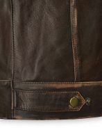 (image for) Tribal Rubbed Brown Leather Jacket