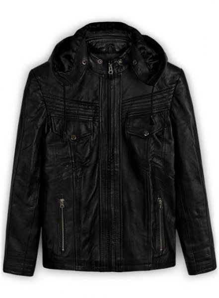 (image for) Leather Hood Jacket #109
