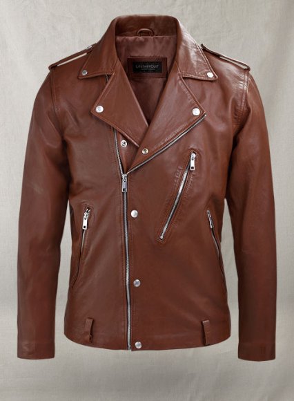 (image for) Beast Tan Biker Leather Jacket