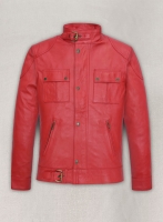 (image for) Soft Tango Red Washed & Wax The Expendables Lee Christmas Leather Jacket #2