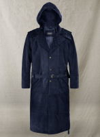 (image for) Dark Blue Suede Assassin's Creed Jacob Frye Leather Long Coat