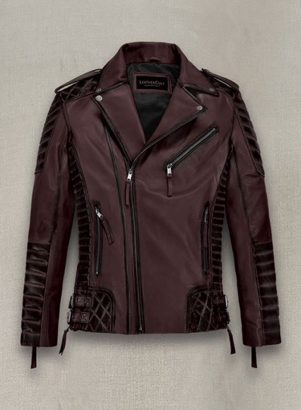 (image for) Charles Burnt Wine Leather Jacket