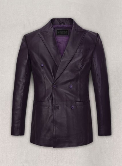 (image for) Purple Hampton Leather Blazer