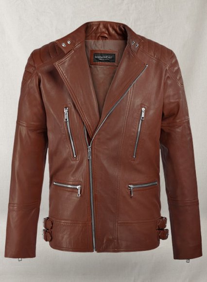 (image for) Shotgun Tan Moto Leather Jacket