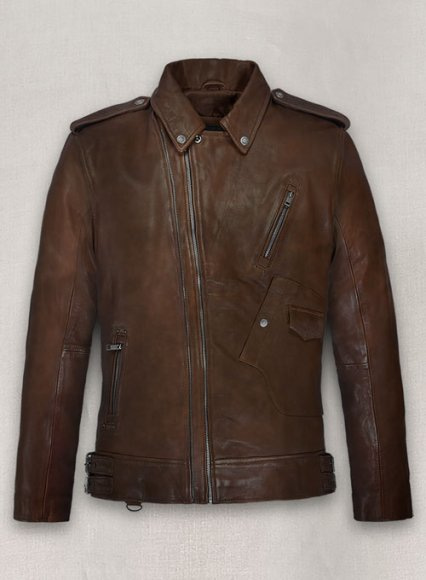 (image for) Falcon Spanish Brown Rider Leather Jacket