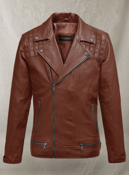 (image for) Ironwood Tan Biker Leather Jacket