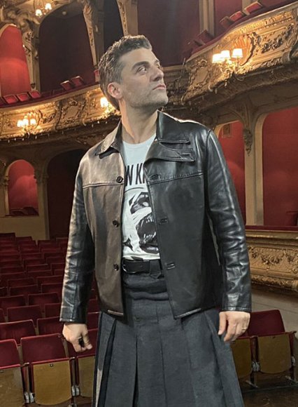 (image for) Oscar Isaac Leather Jacket