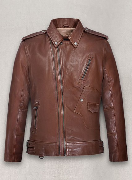 Falcon Tan Rider Leather Jacket