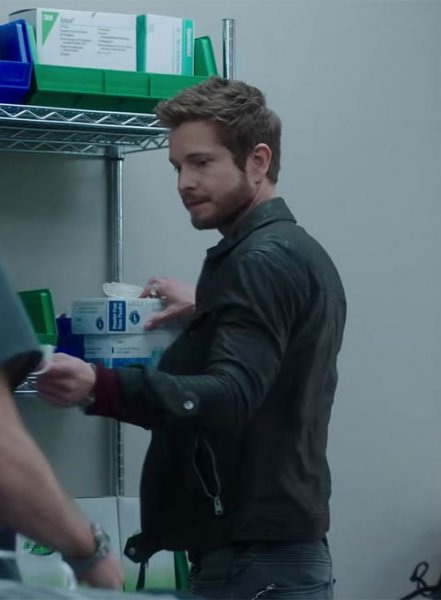 (image for) Matt Czuchry The Resident Leather Jacket