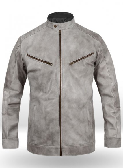 Harbor Gray Leather Jacket # 656