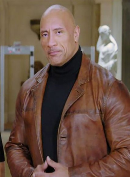 (image for) Dwayne Johnson Red Notice Leather Trench Coat