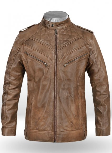(image for) Espanol Timber Brown Brewer Leather Jacket