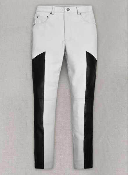 (image for) Racer Stripe Leather Jeans