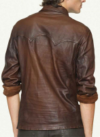 (image for) V Tab Leather Shirt Jacket
