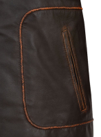 (image for) Reggie Rubbed Dark Brown Leather Jacket