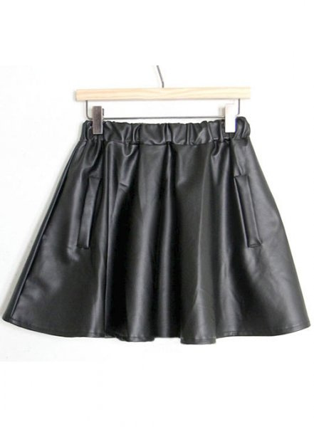 (image for) Swing Flare Leather Skirt - # 481