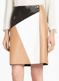 (image for) Patchwork Leather Skirt - # 458