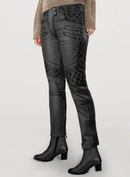 (image for) Carrier Burnt Charcoal Leather Pants