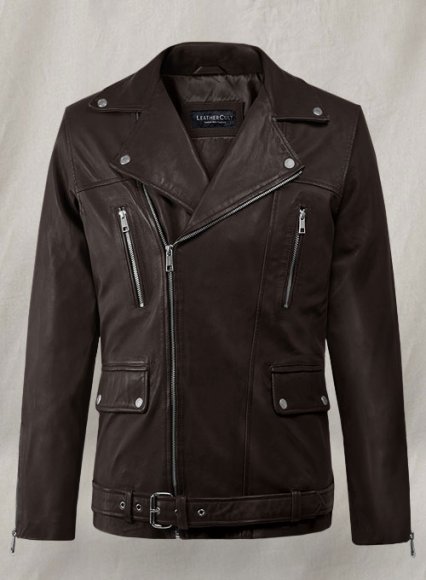 Dauntless Brown Biker Leather Jacket