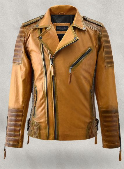 Charles Burnt Mustard Leather Jacket