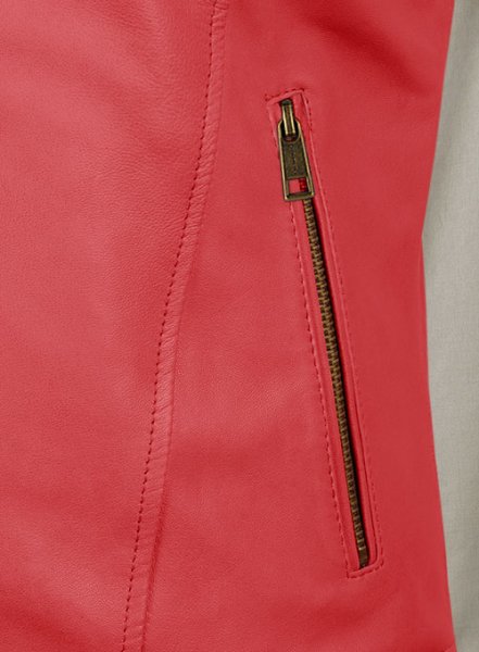 (image for) Soft Tango Red Ellie Leather Jacket