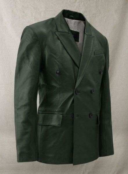 (image for) Vintage Green Leather Blazer