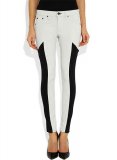 (image for) Racer Stripe Leather Jeans