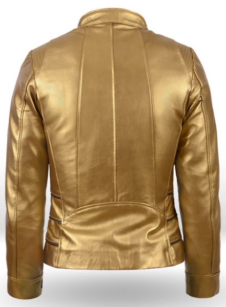 (image for) Golden Fitted Leather Jacket # 521