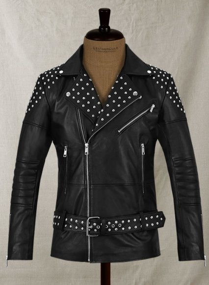 Studded Biker Leather Jacket