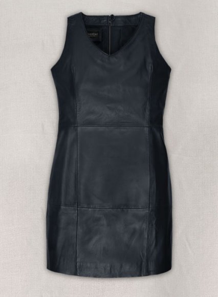 (image for) Dark Blue Modern Leather Dress - # 750