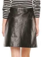 (image for) Button Pleat Leather Skirt - # 449