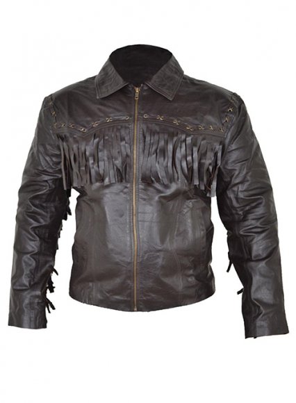 Leather Fringe Jacket #1007