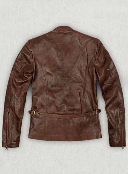 (image for) Spanish Brown Jason Momoa Justice League Leather Jacket - M Regu