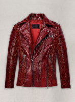 (image for) Gallant Bold Red Python Leather Jacket