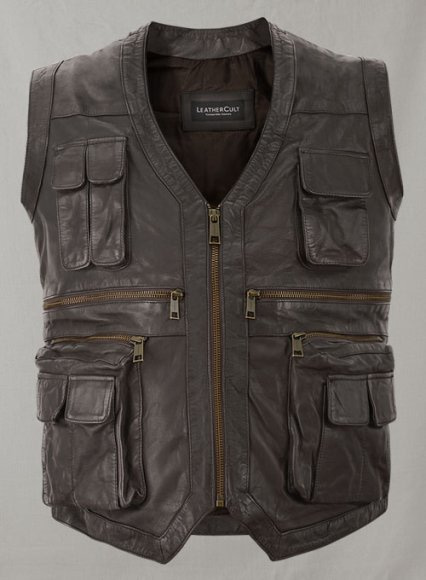 Soft Louis Brown Washed & Wax Chris Pratt Jurassic World Vest