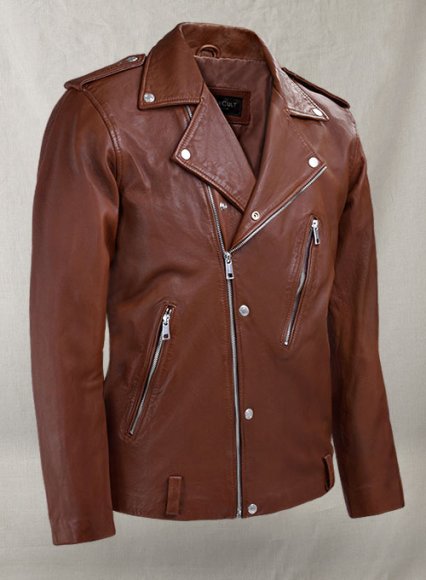 (image for) Beast Tan Biker Leather Jacket